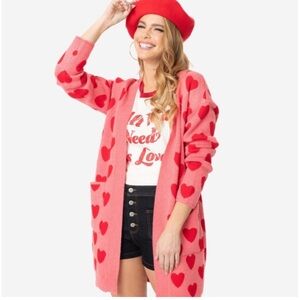 Magnolia place nwt heart cardigan ONE SIZE